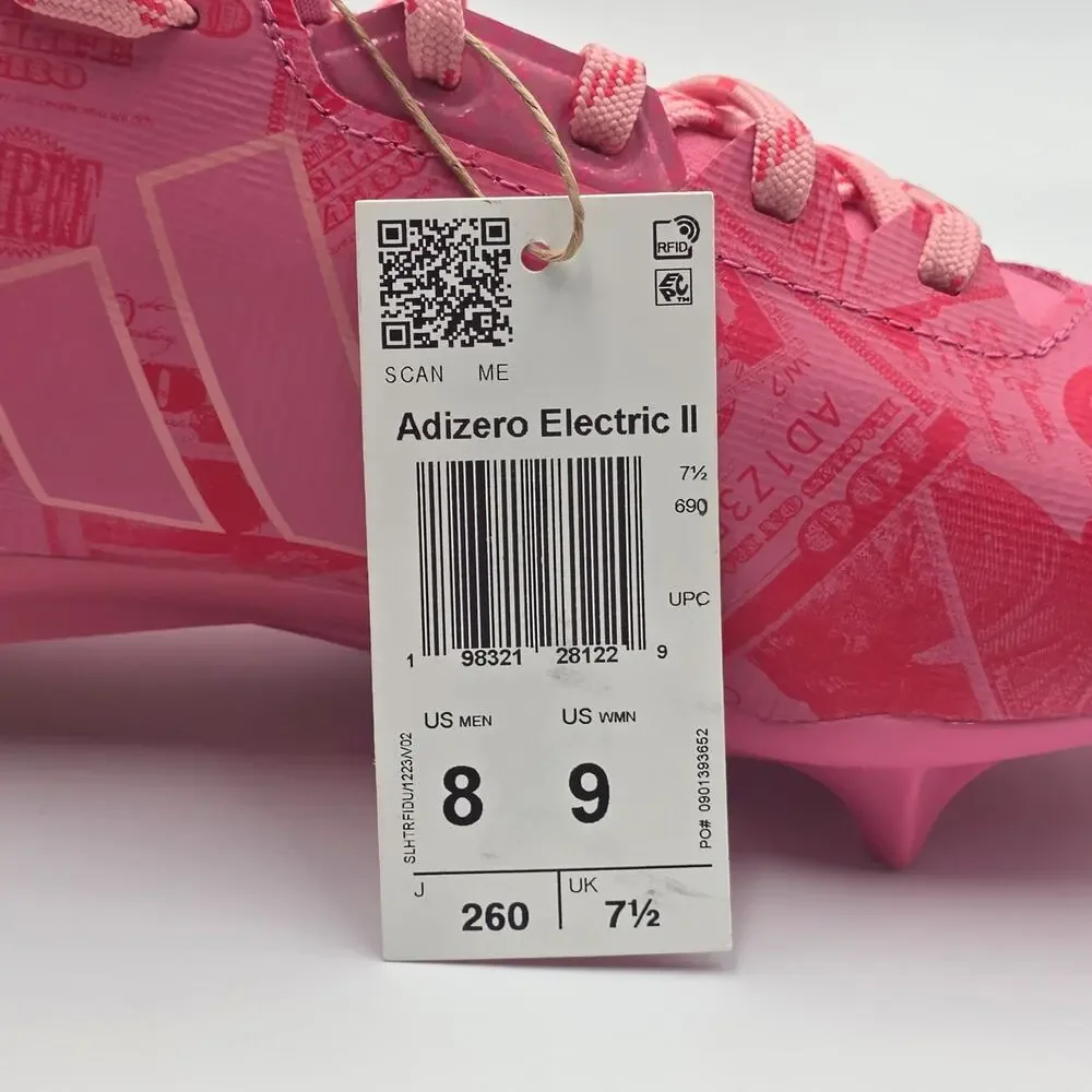 adidas Adizero Electric 2 Men's Size 8 Football Cleat JQ3979 Big Money Pink New